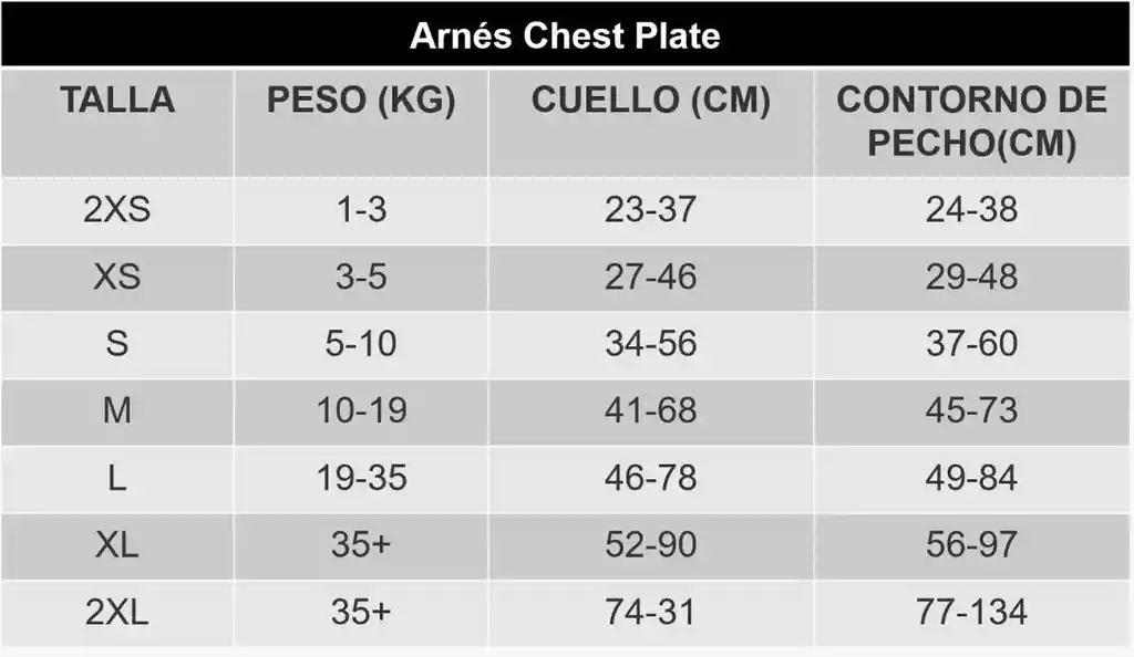 Chest Arnés Plate Chocolate - Pequeño