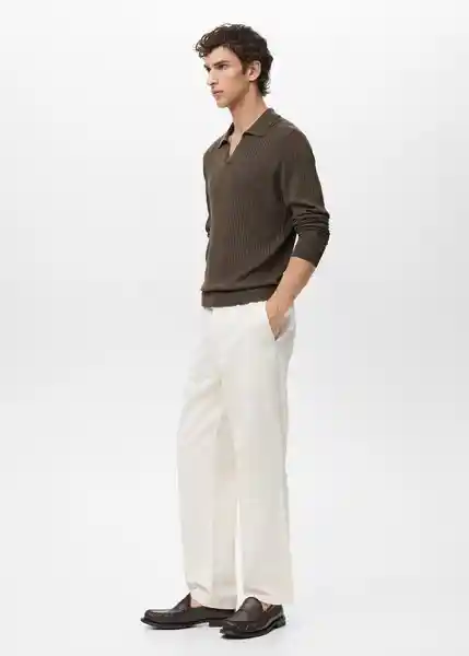 Camiseta Polo Taurus Khaki Talla M Hombre Mango
