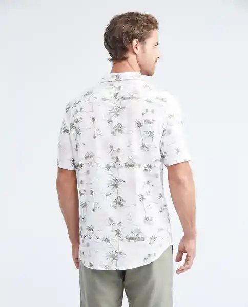 Camisa Palms Resort Gris Rocío Claro XXL Chevignon