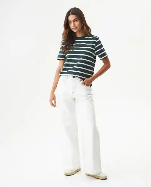 Camiseta Striped Verde Galloway Ultraoscuro Talla L Chevignon