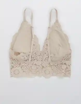 American Eagle Bralette Country Plunge Satín Suave Small 3151