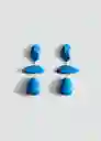 Pendientes Mabel Azul Talla 99 Mujer Mango