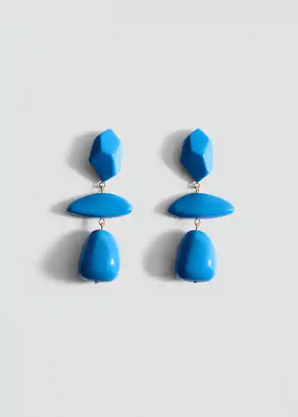 Pendientes Mabel Azul Talla 99 Mujer Mango