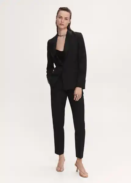 Blazer Americana Jordan Negro Talla M Mujer Mango