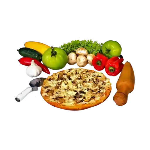 Pizza Pollo y Champiñón