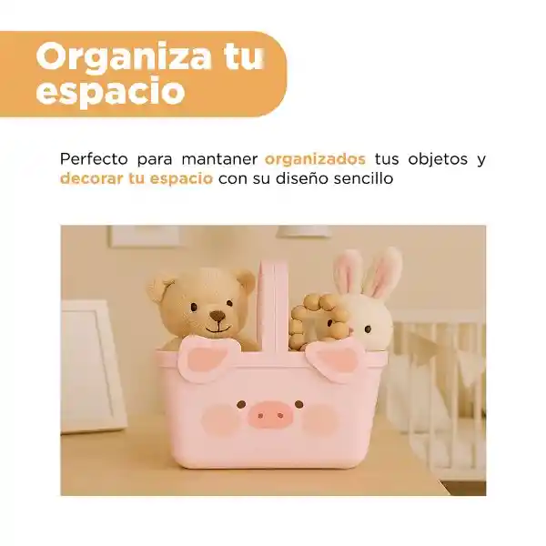 Organizador Con Asa Serie Lulu The Piggy Miniso