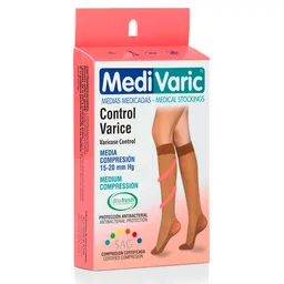 Medi Varic Media Dama Rodilla 15-20 Mmhg Opaca Talla L Negro