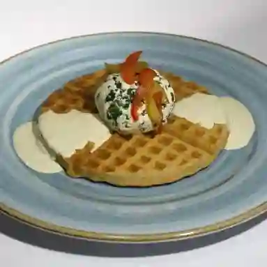 Waffle Ricotta y Espinaca