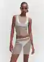 Falda Sita Blanco Talla S Mujer Mango