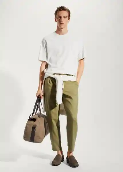 Pantalón Romelino Khaki Talla 42 Hombre Mango