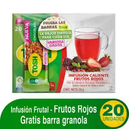 Tosh Oferta Infusión Frutos Rojos+Barra Tosh Avellana Chocolate