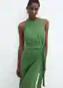 Vestido Susi-H Verde Talla S Mujer Mango