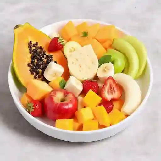 Ensalada De Frutas Sola Y Queso