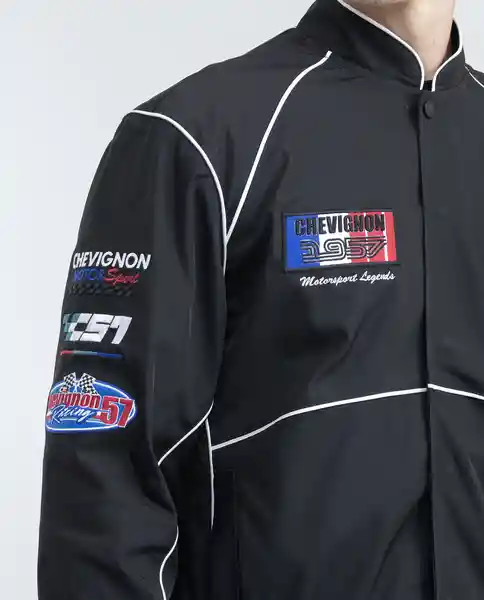 Chaqueta Panneling Racing Negro Sombrío Ultraoscuro M Chevignon