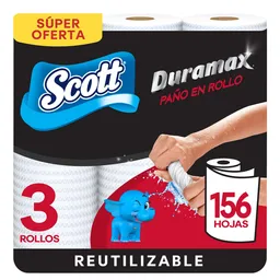 Toalla de Papel Reutilizable Scott Duramax 52H 3 Und 