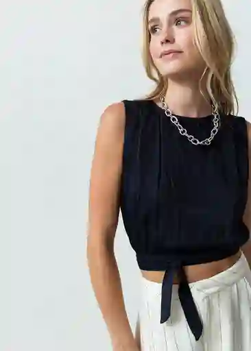 Camisa Cedar Mujer Azul Salva Ultra Oscuro T M 011G311 Naf Naf