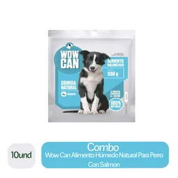 10 x Wow Can Alimento Humedo Natural Para Perro Con Salmon