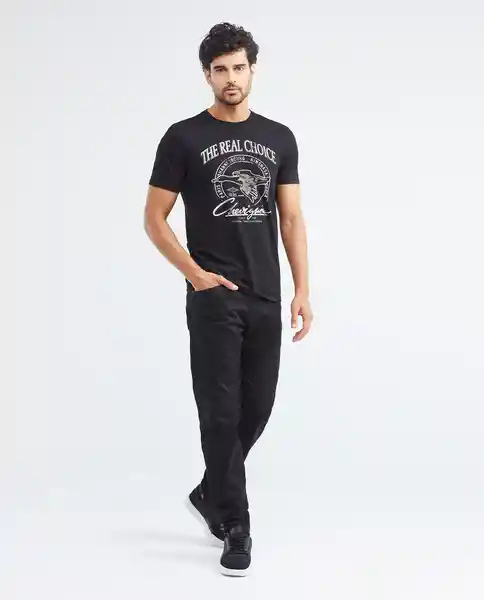 Graphic Duck T-shirt M/c Negro Sombrío Ultraoscuro Talla M Hombre Chevignon