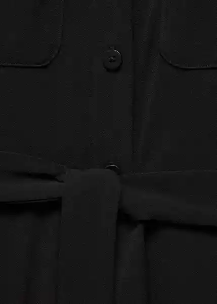 Vestido Cam Negro Talla M Mujer Mango