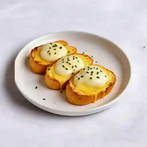 Tajas de ajo y mozzarella