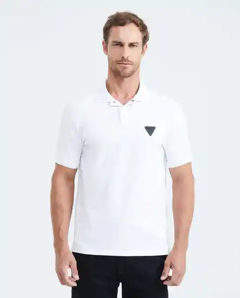 Camiseta Polo Brooch Masculino Blanco 0 Claro Talla L Chevignon