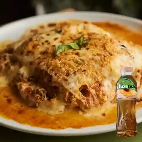 Combo Lasagna Mixta + Fuze Tea Durazno 330 ml