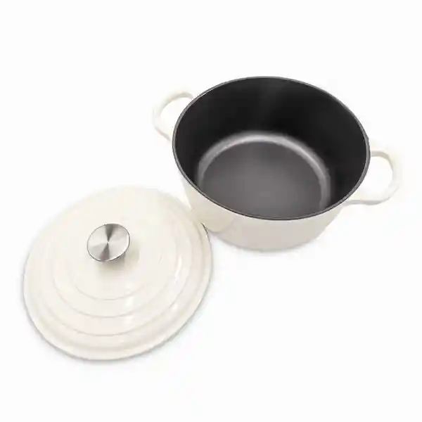 Olla Blanca en Hierro Fundido 24 cm Ambiente Gourmet