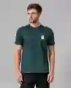 Camiseta Hombre Verde Gablete Ultraoscuro Talla L 33438 Rifle