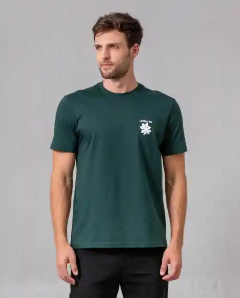 Camiseta Hombre Verde Gablete Ultraoscuro Talla L 33438 Rifle
