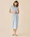 Vestido Azul Medio Talla M 693G000 Esprit