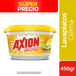 Axion Lavaplatos en Crema Lima Limón 450 g