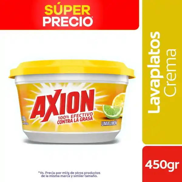 Axion Lavaplatos en Crema Lima Limón 450 g