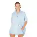 Camisa Boyfriend Haven Azul Claro Talla S