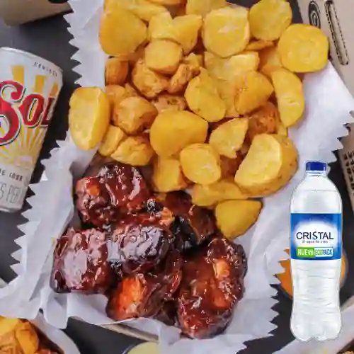 Combo costillas 400 gr + cristal sin gas