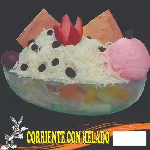 Ensalada Corriente con Helado