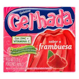 Gelhada Gelatina en Polvo Sabor a Frambuesa