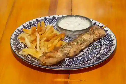 Brocheta de cerdo souvlaki