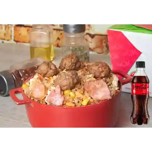 Combo Arroz Montañero + Coca Cola Sin Azúcar 400 ml