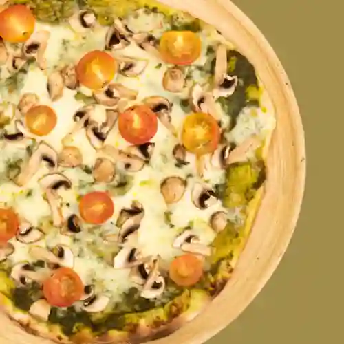 Pizza de Pesto y Champiñones