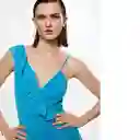 Vestido Kate Azul Talla 18 Mujer Mango