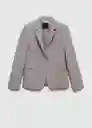 Saco Americana Borevi Gris Talla 42 Mujer Mango