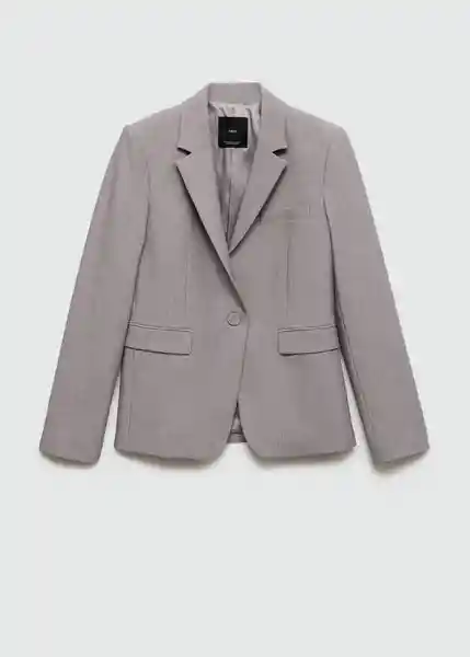 Saco Americana Borevi Gris Talla 42 Mujer Mango