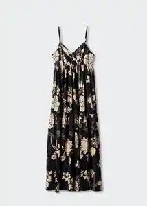 Vestido Fleur Negro Talla XL Mujer Mango