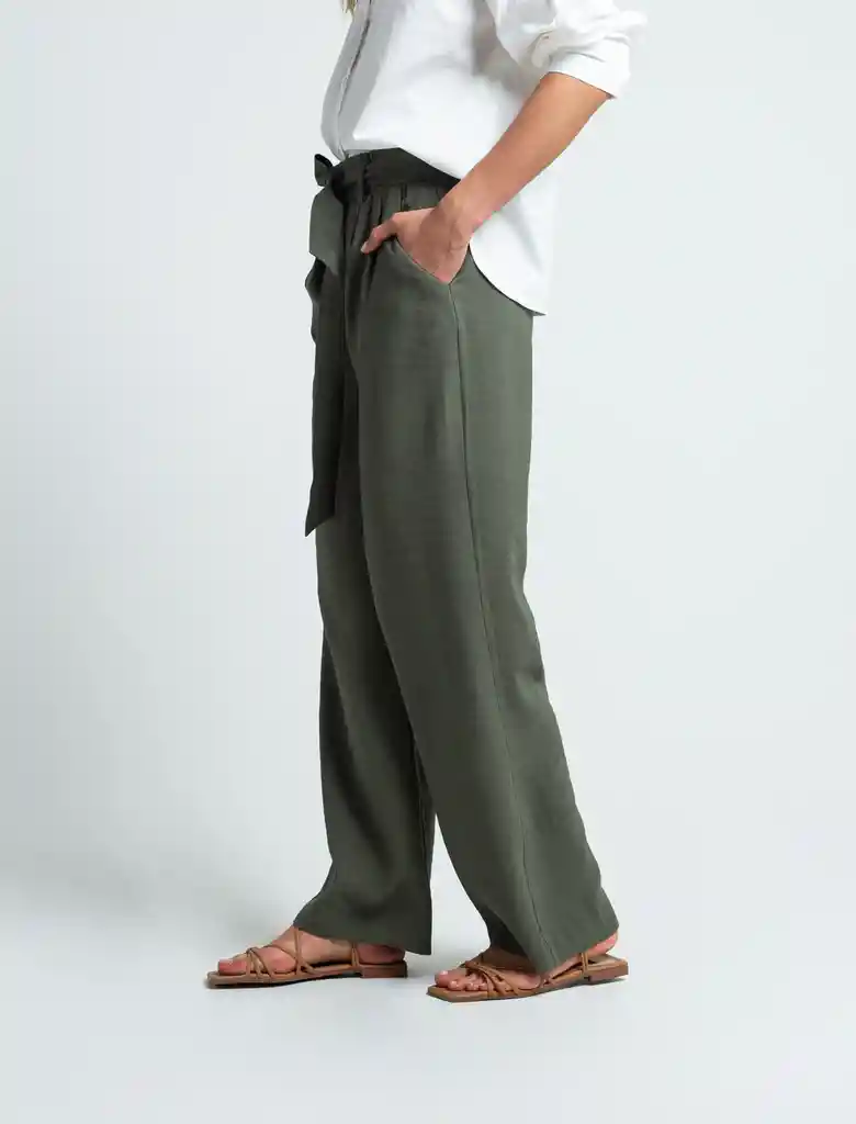 Pantalón Siena Verde Militar Oscuro 14 730E503 Naf Naf