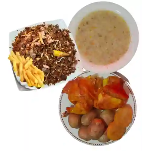 Combo Medio Asado + Arroz Chino + Sopa
