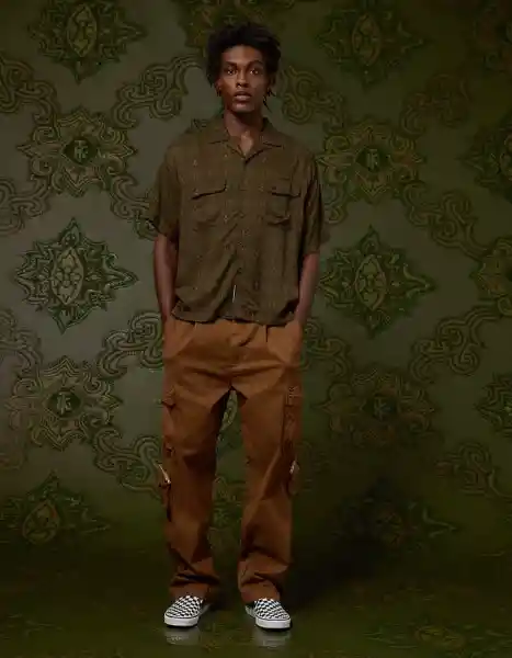 Camisa Hombre Verde Talla LARGE 2988309 American Eagle