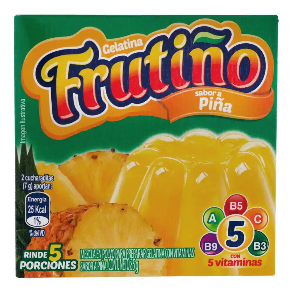 Frutiño Mezcla en Polvo para Gelatina Sabor a Piña