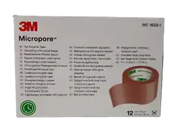 3M Adhesivo Micropore Hospitalario Piel 1" Ref. 1533-1