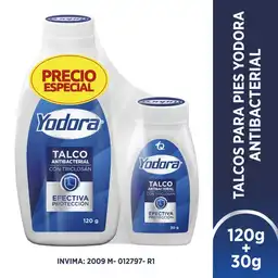 Yodora Talco 120 g + Talco 30 g