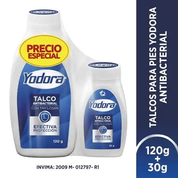 Yodora Talco Antibacterial en Polvo con Triclosán